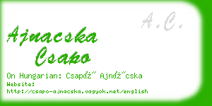 ajnacska csapo business card